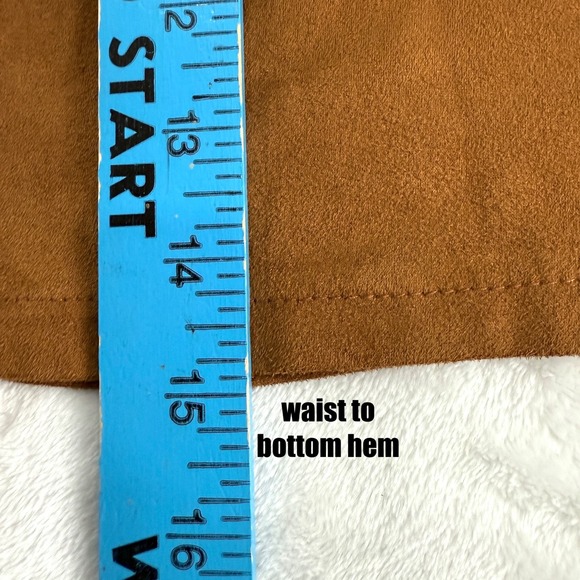 rue21 Womens Mini Skirt S Faux Suede Cowgirl Chocolate Brown Country Western Y2K - Picture 8 of 8